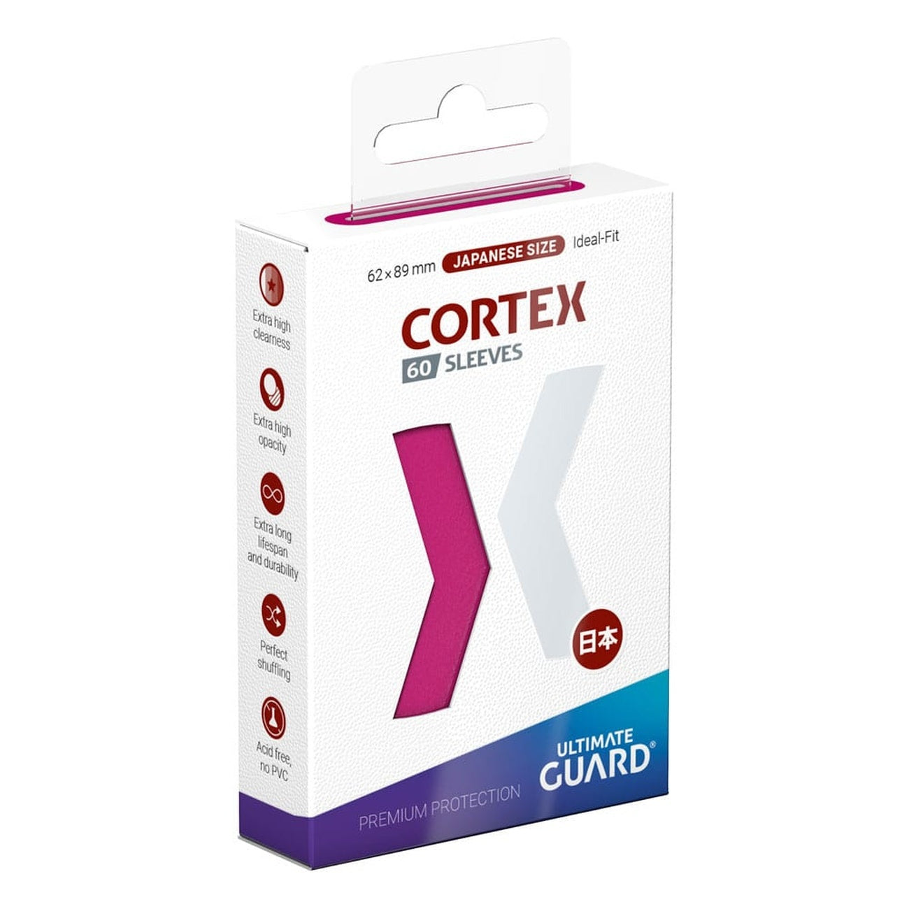 Zdjęcie produktu Ultimate Guard Cortex Sleeves rozmiar japoński (60) – Różowe
