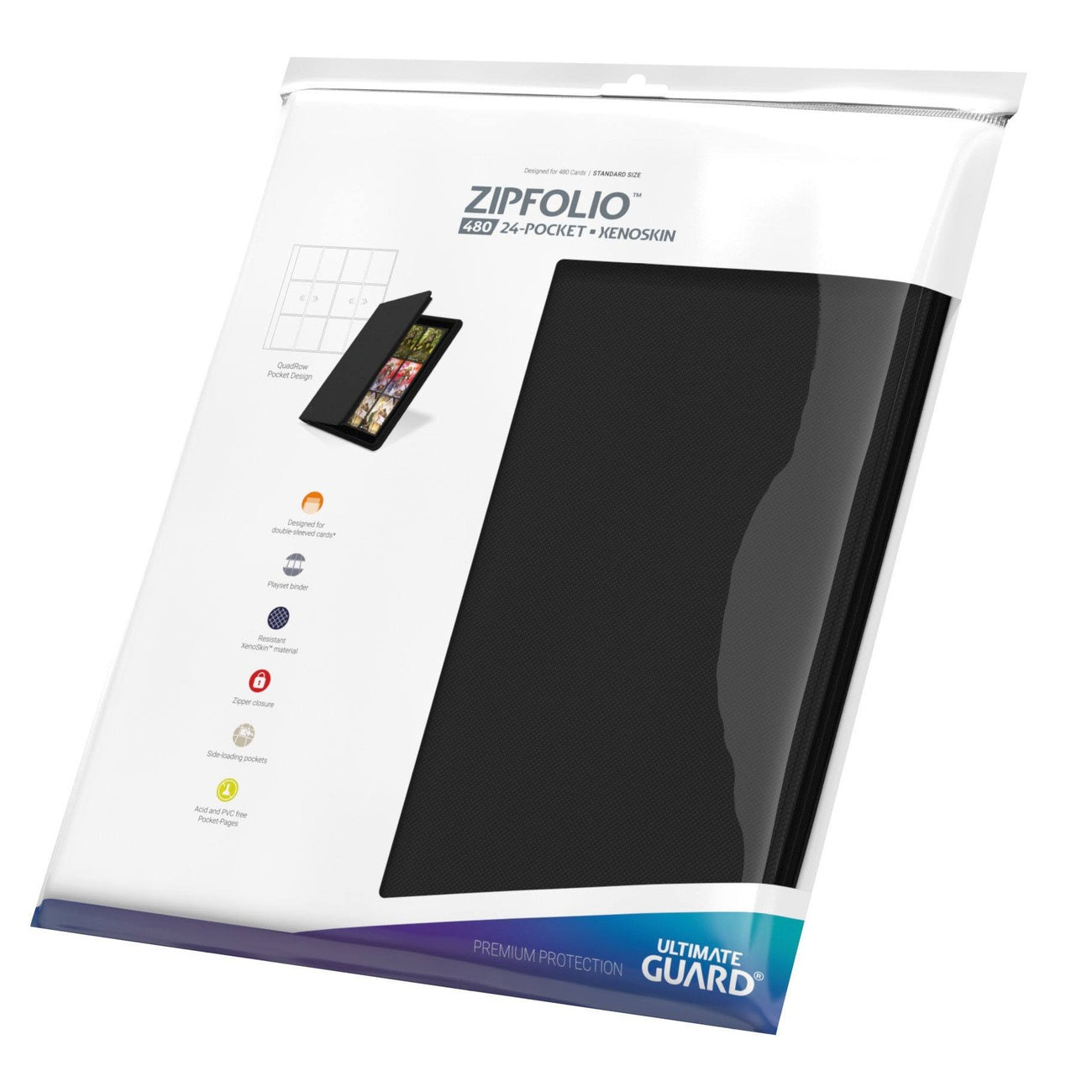 Zdjęcie produktu Ultimate Guard Zipfolio 480 24-Pocket Xenoskin - Czarny