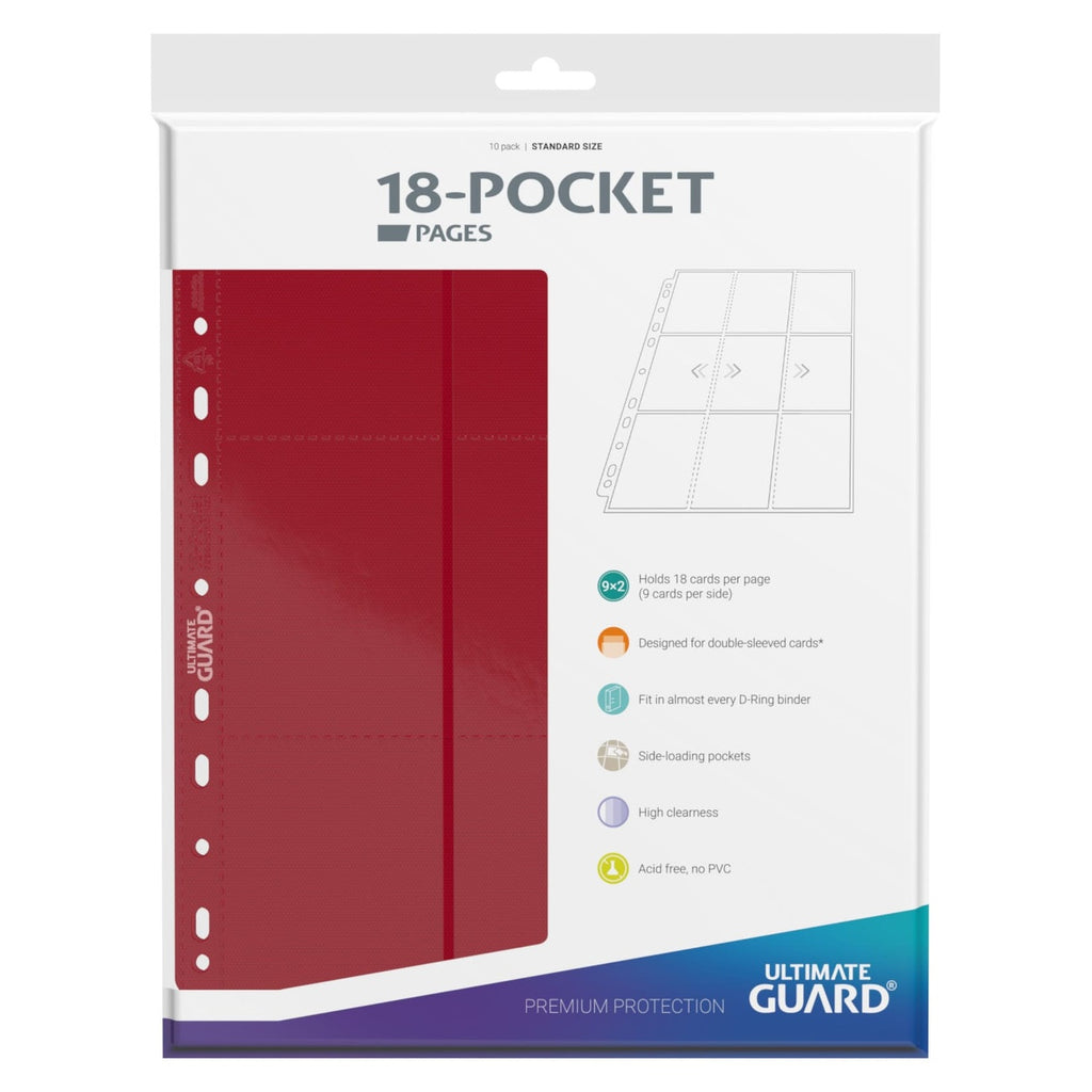 Product image Ultimate Guard 18-Pocket Pages Side-Loading (10) - Red