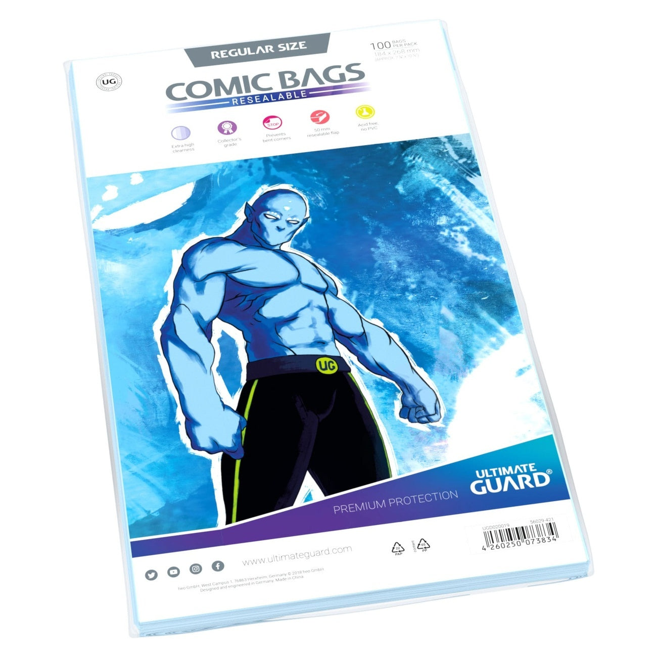 Product image Ultimate Guard Comic Bags Resealable (100) - Regular Size