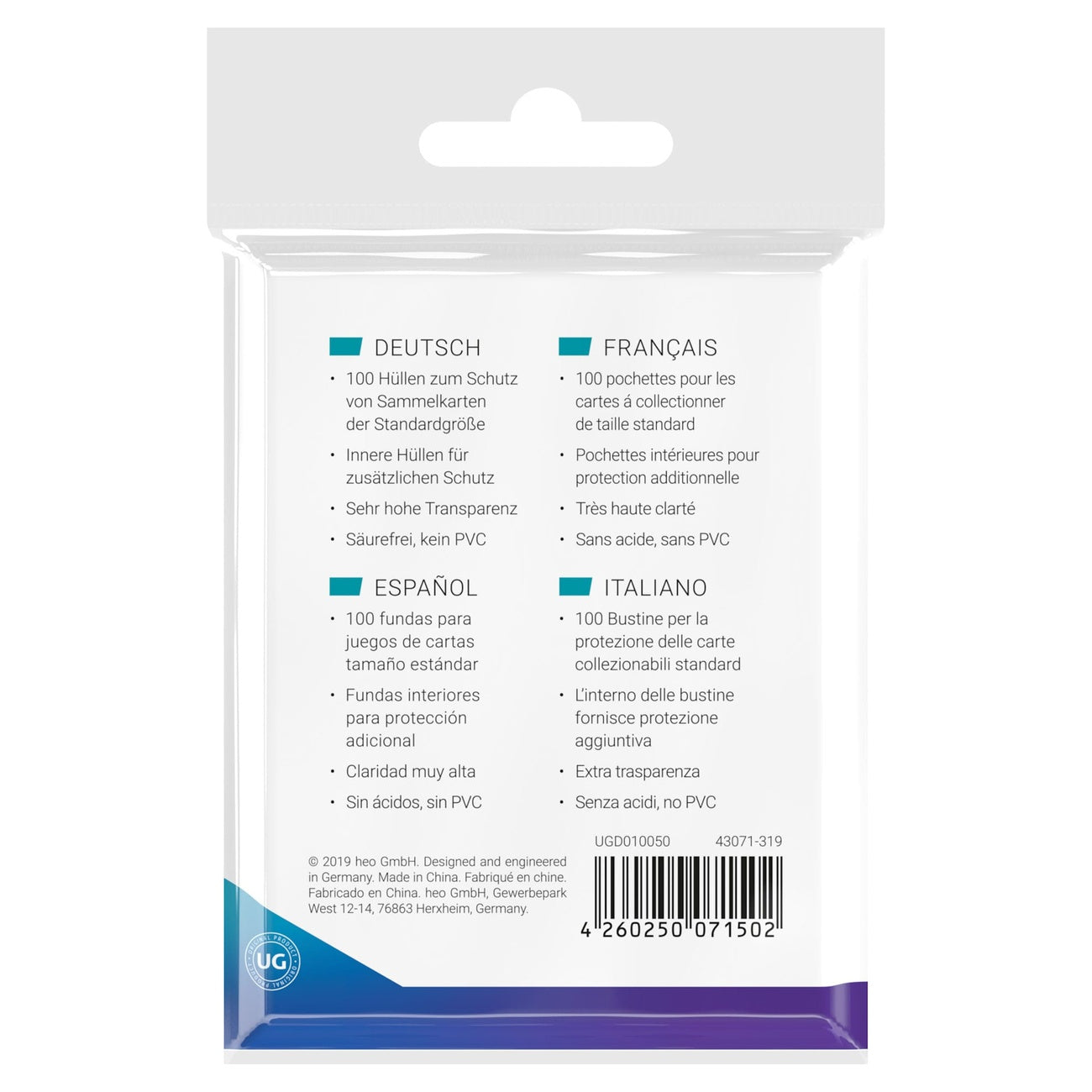 Zdjęcie produktu Ultimate Guard Precise-Fit Sleeves Rozmiar Standardowy (100)