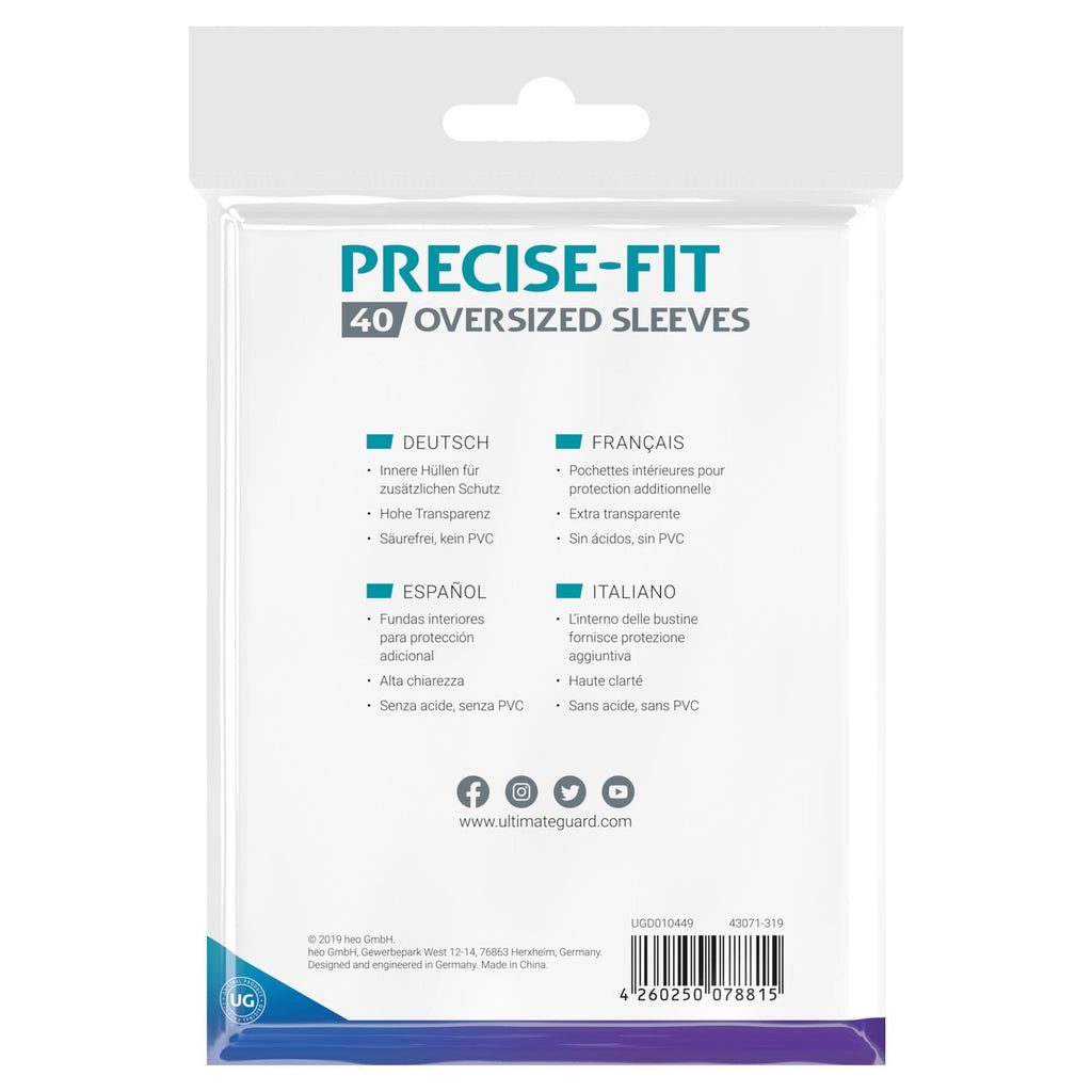 Zdjęcie produktu Ultimate Guard Precise-Fit Oversized Sleeves (40)