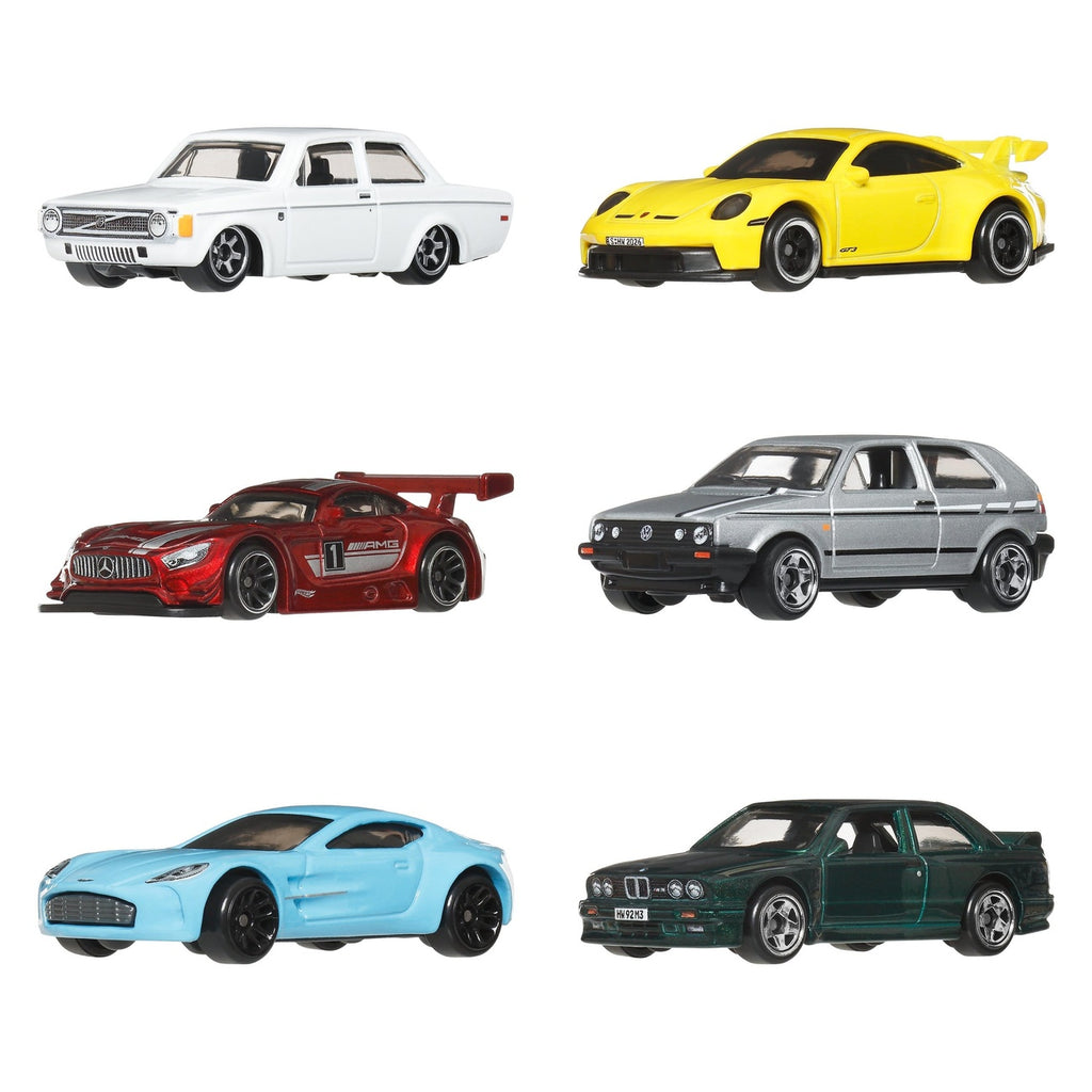 Zdjęcie produktu Hot Wheels Silver Series Pojazdy metalowe 6-pack 1/64 Euro Style
