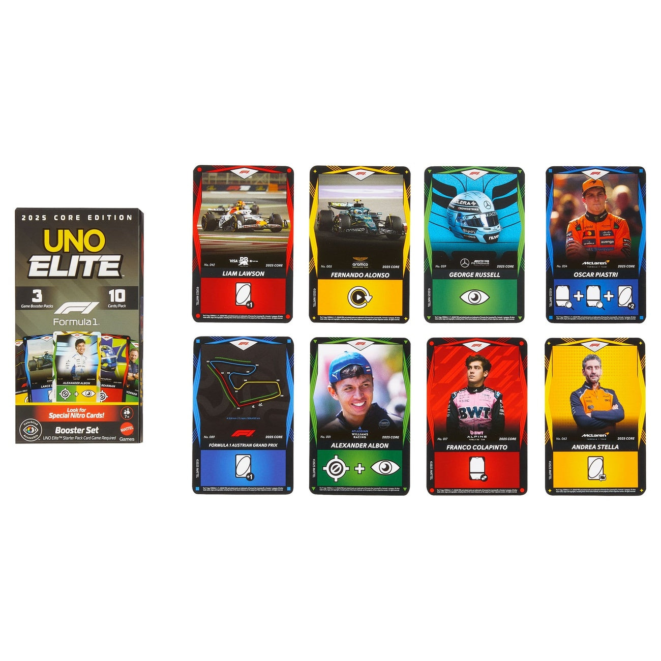 Zdjęcie produktu Formula 1 UNO Gra karciana Elite F1 Booster Set