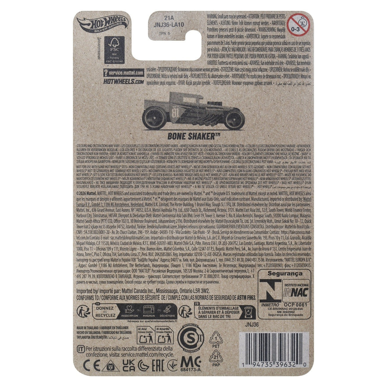 Zdjęcie produktu Masters of the Universe Silver Series Pojazd Die-Cast 1/64 Bone Shaker