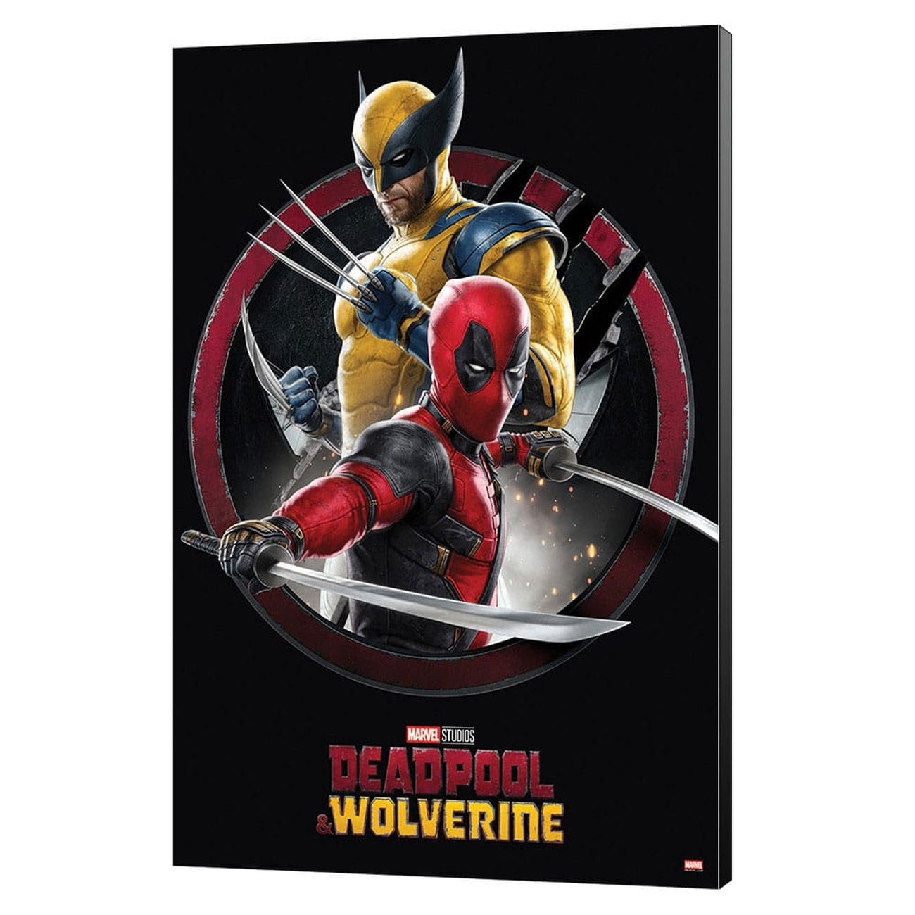 Zdjęcie produktu Marvelowy nadruk na drewnie Deadpool i Wolverine 01 Action 35 x 50 cm