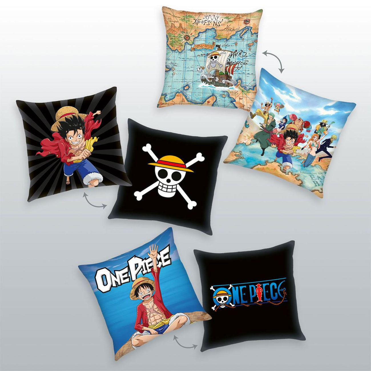Zdjęcie produktu One Piece Zestaw 3 poduszek Characters 40 x 40 cm