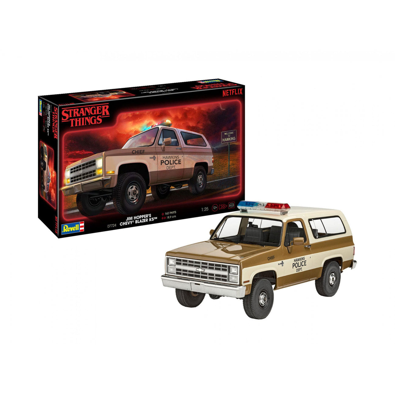 Zdjęcie produktu Stranger Things Zestaw modelarski 1/25 Chevrolet K5 Blazer 1985 19 cm