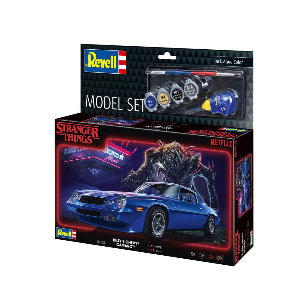 Zdjęcie produktu Stranger Things Zestaw modelarski 1/25 Chevy Camaro Z/28 (Aqua Color) 19 cm