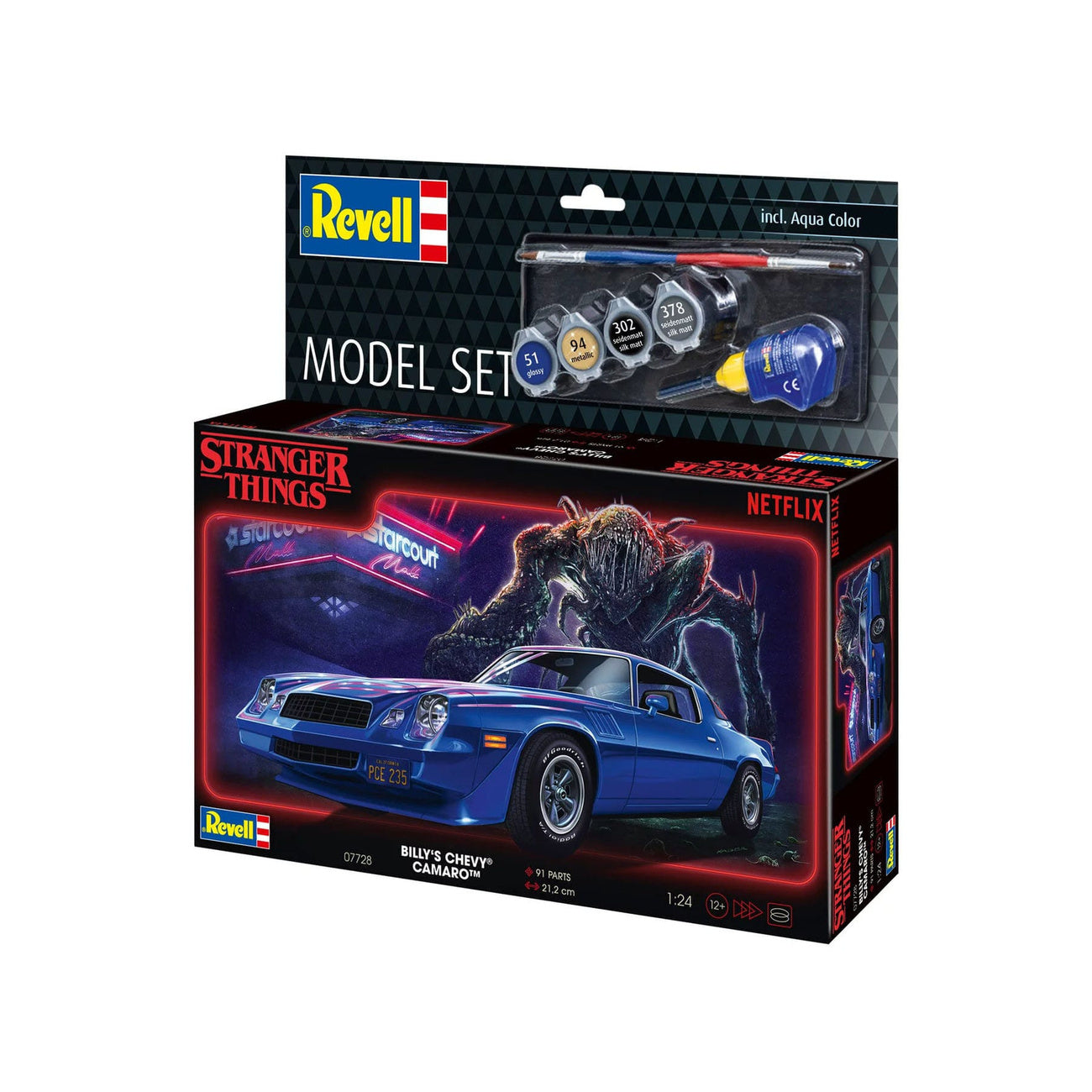 Zdjęcie produktu Stranger Things Zestaw modelarski 1/25 Chevy Camaro Z/28 (Aqua Color) 19 cm