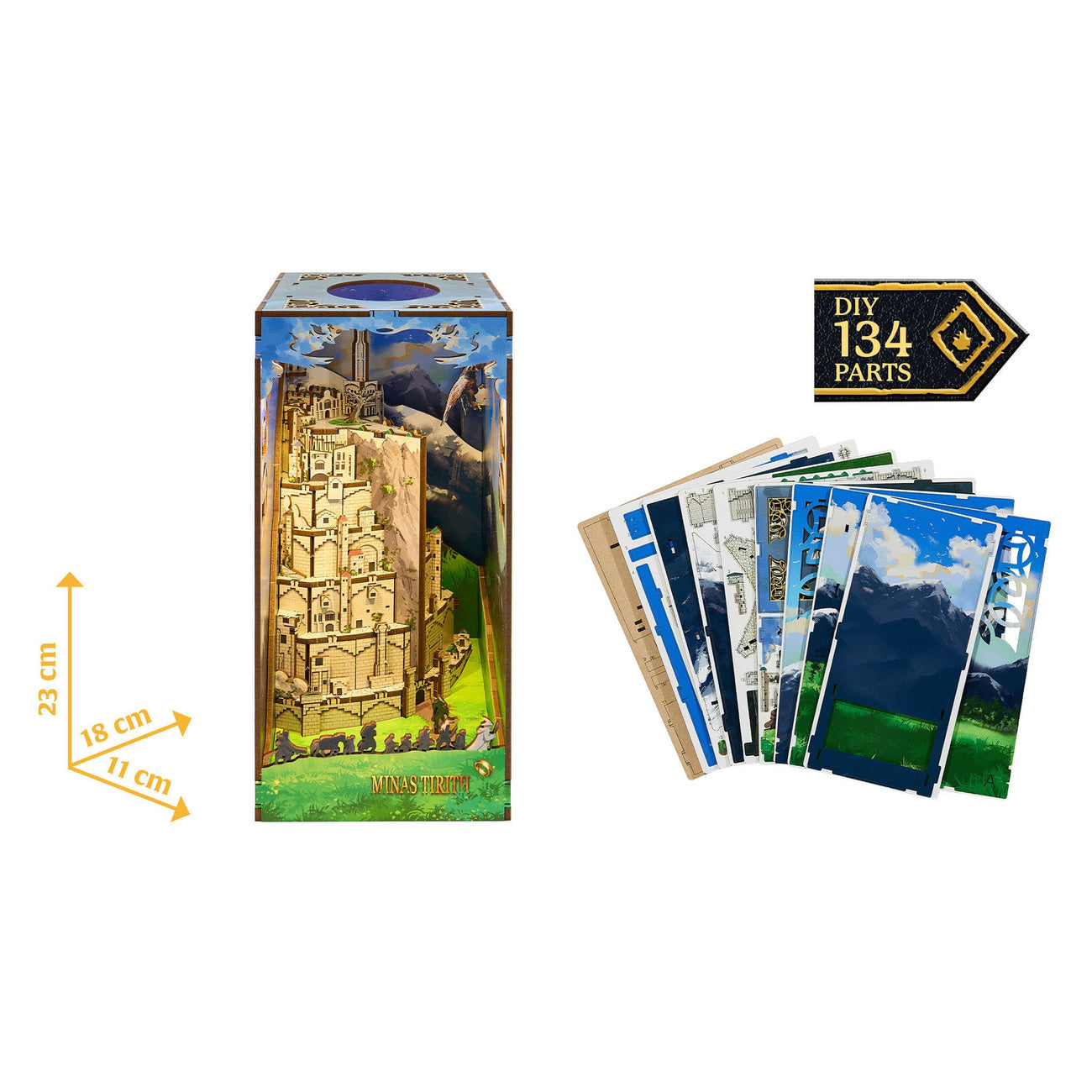 Zdjęcie produktu Władca Pierścieni Tiny Adventures Book Nook Mini Diorama Minas Tirith 23 cm