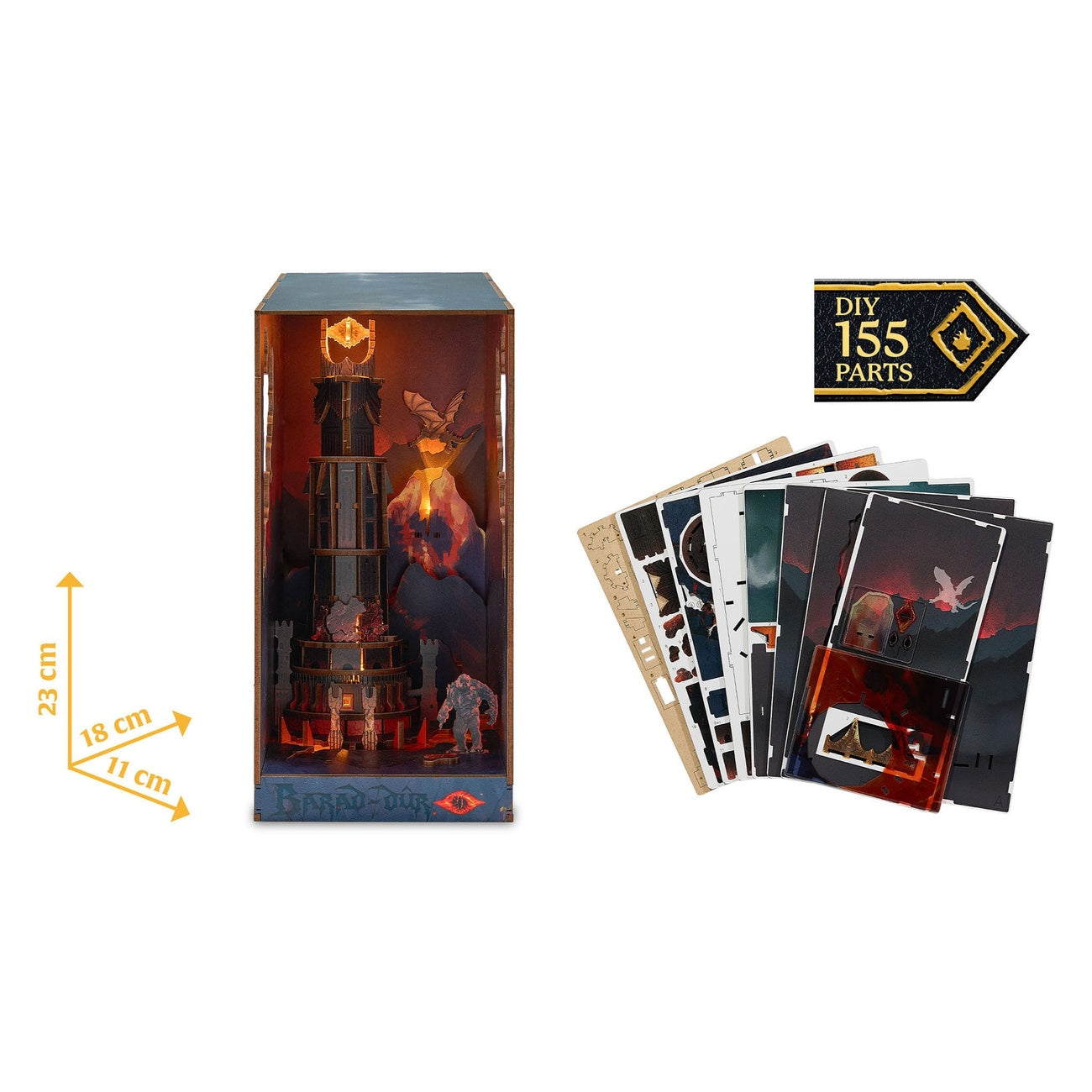 Zdjęcie produktu Władca Pierścieni Tiny Adventures Book Nook mini diorama Barad-dûr 23 cm