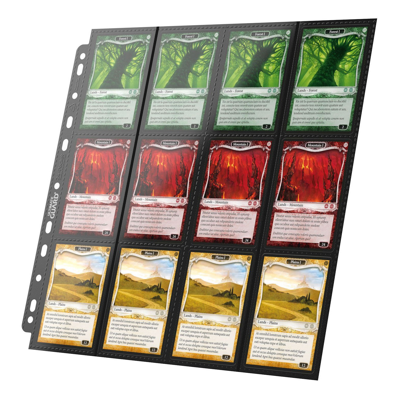 Zdjęcie produktu Ultimate Guard Strony QuadRow 24 Kieszenie Side-Loading (10) - Czarne