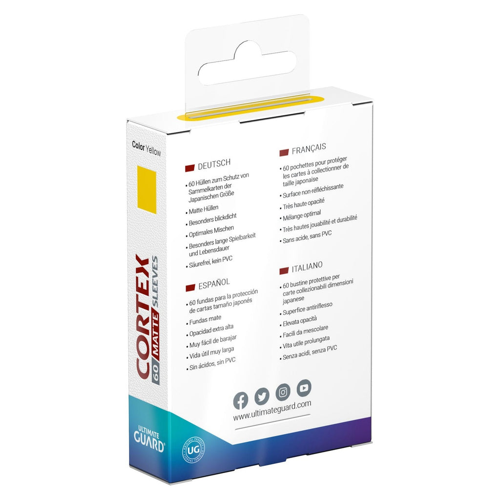Zdjęcie produktu Ultimate Guard Koszulki Cortex Matte w Rozmiarze Japońskim (60) – Żółte
