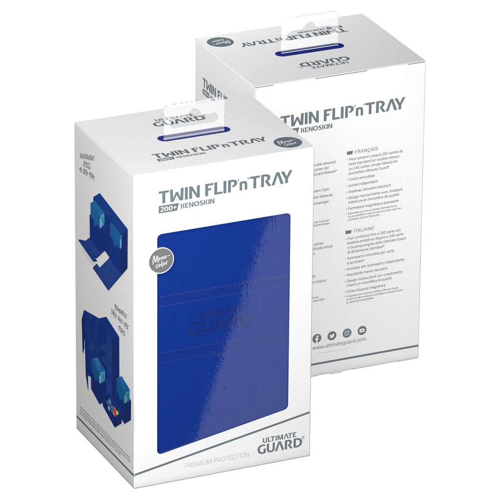 Zdjęcie produktu Ultimate Guard Twin Flip'n'Tray 200+ Xenoskin - Niebieski