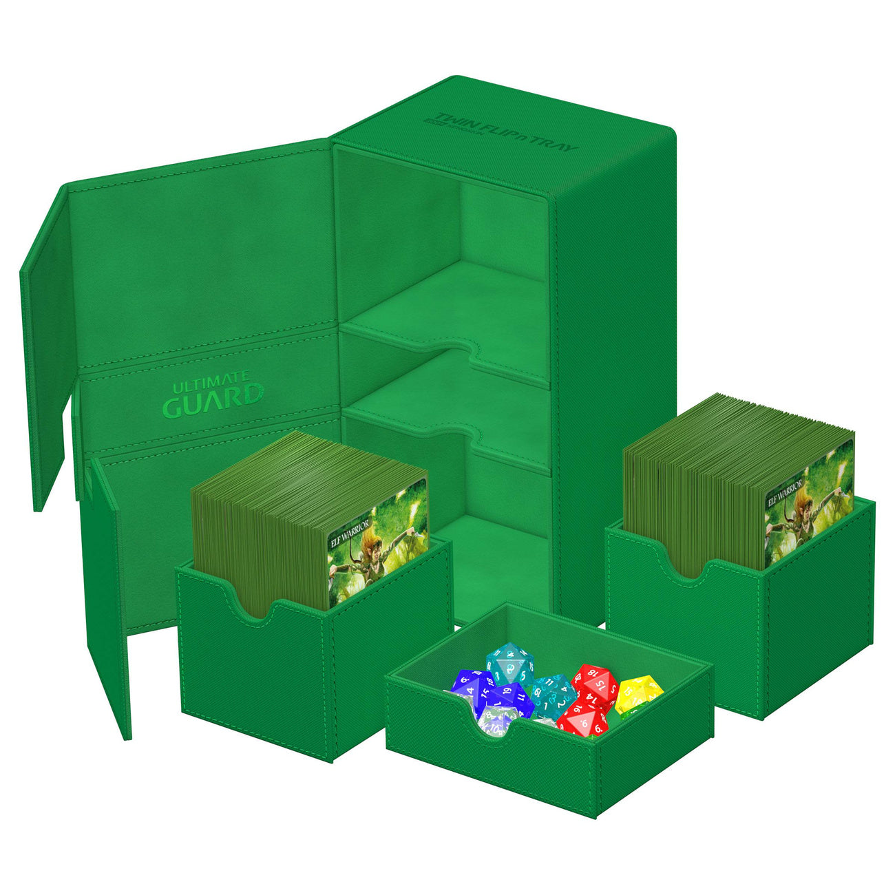 Zdjęcie produktu Ultimate Guard Twin Flip'n'Tray 200+ Xenoskin - Zielony