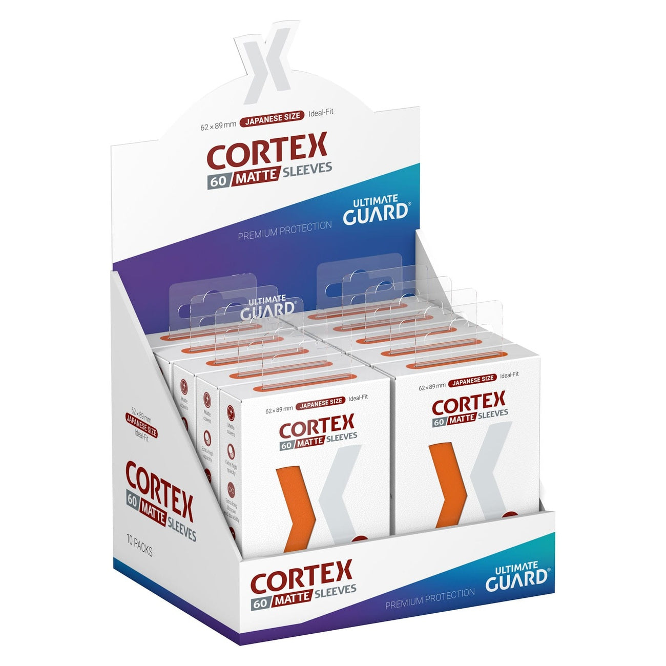 Product image Ultimate Guard Cortex Sleeves Matte Japanese Size (60) - Orange