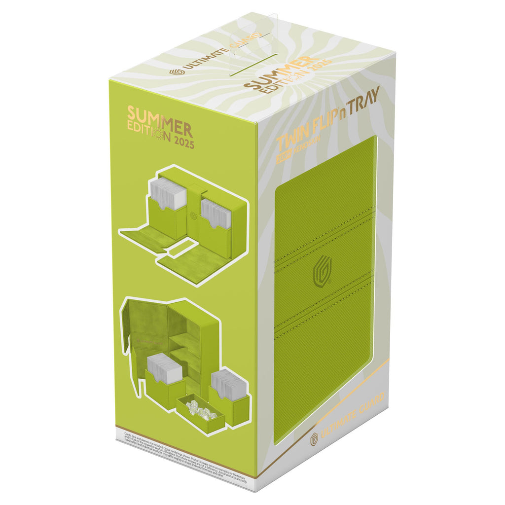 Zdjęcie produktu Ultimate Guard Twin Flip'n'Tray 200+ Xenoskin "Summer Edition 2025" - Lime