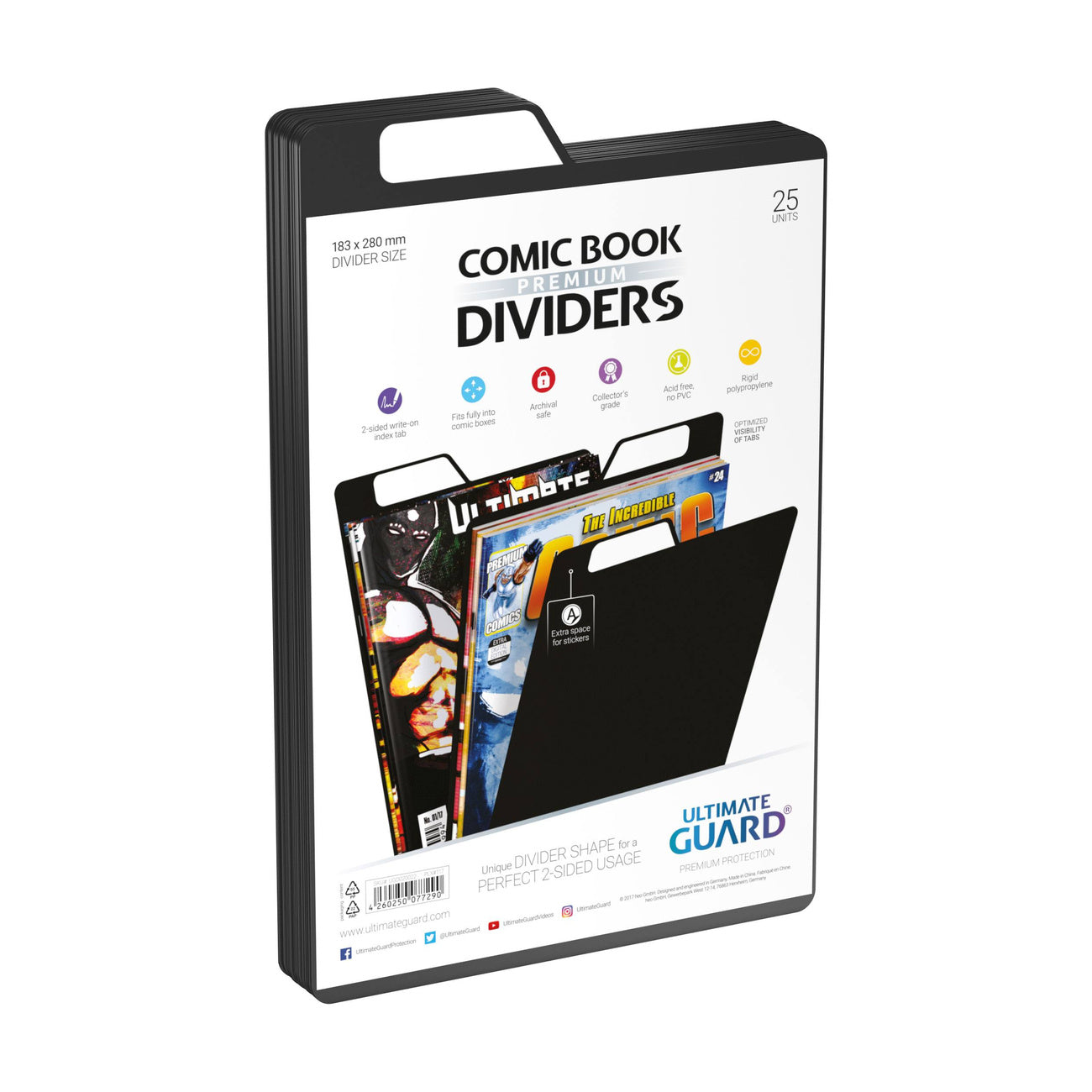 Product image Ultimate Guard Comic Book Dividers (25) - Black