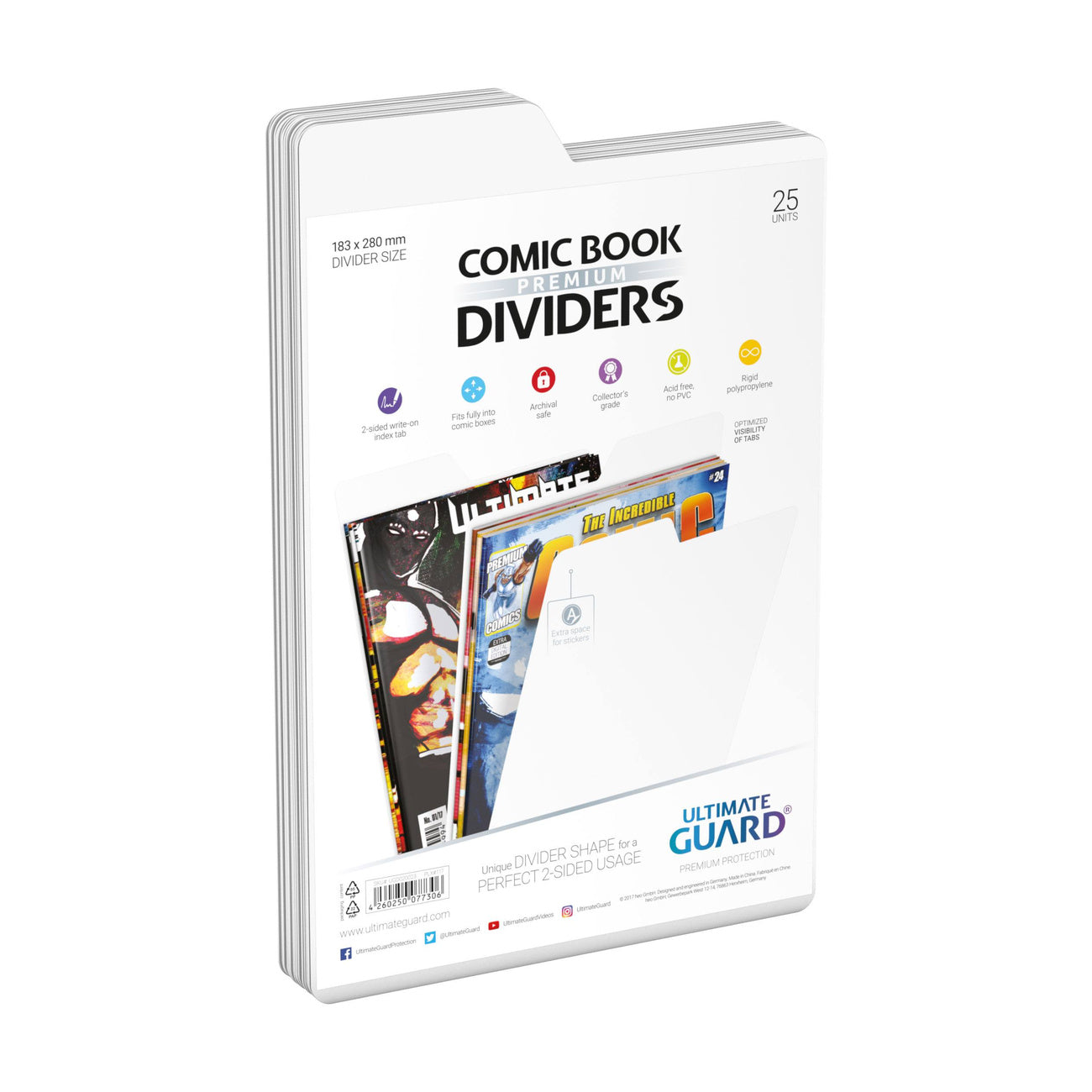 Product image Ultimate Guard Comic Book Dividers (25) - White
