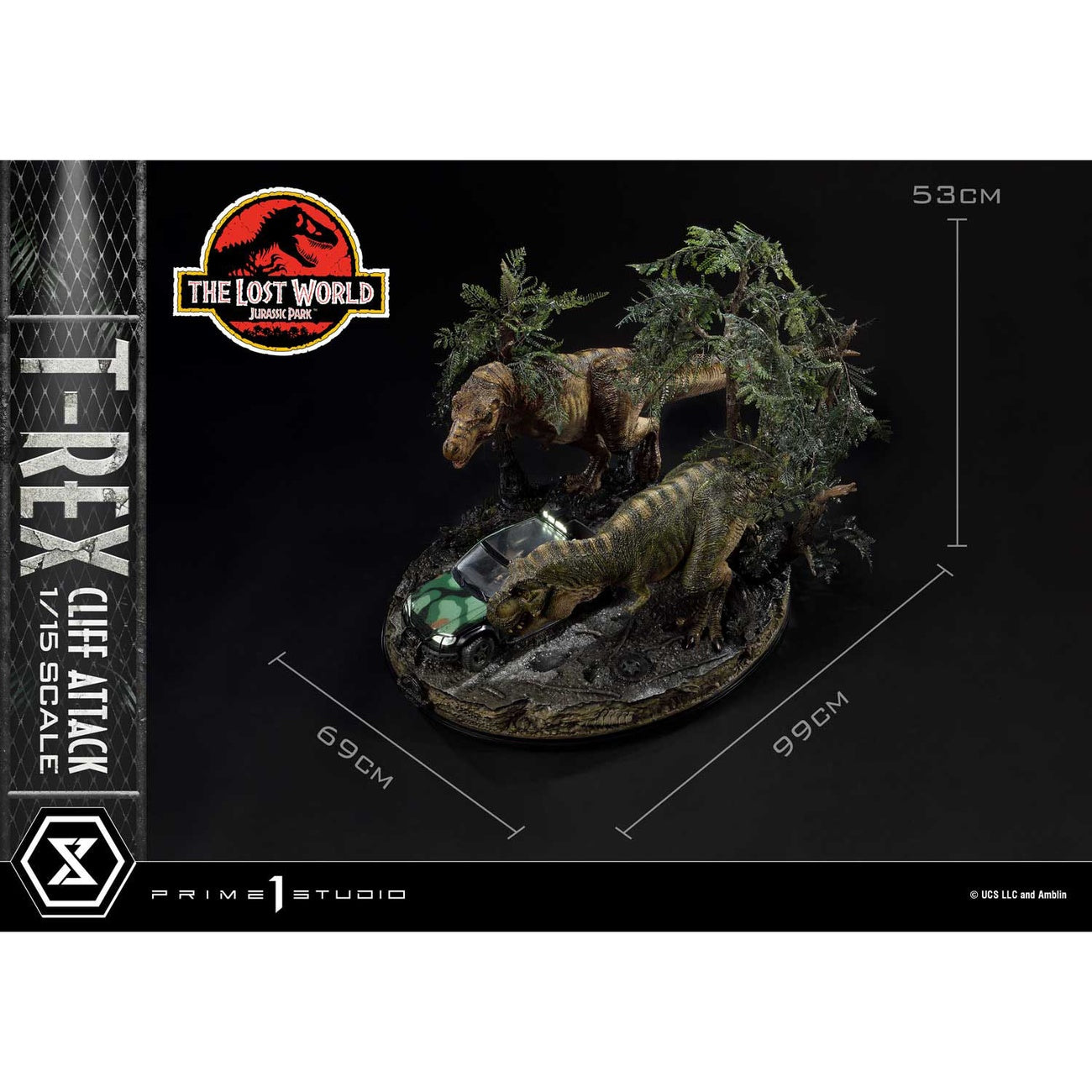 Zdjęcie produktu Jurassic World: Zaginiony świat Figura 1/15 Atak T-Rexa na klifie 53 cm