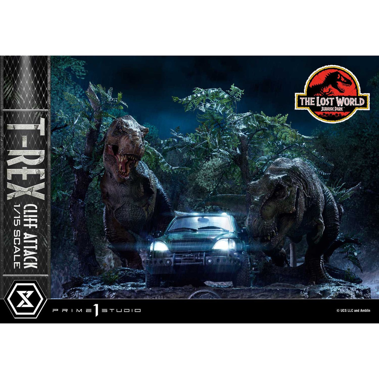 Zdjęcie produktu Jurassic World: Zaginiony świat Figura 1/15 Atak T-Rexa na klifie 53 cm