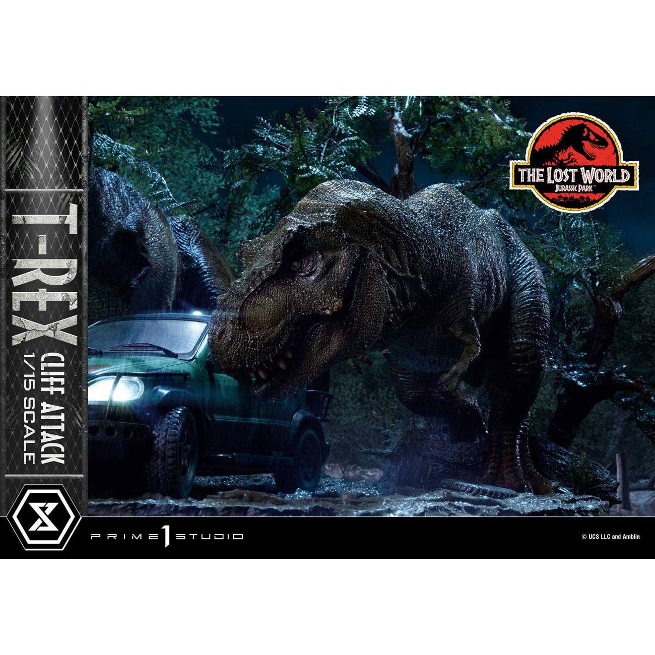 Zdjęcie produktu Jurassic World: Zaginiony świat Figura 1/15 Atak T-Rexa na klifie 53 cm