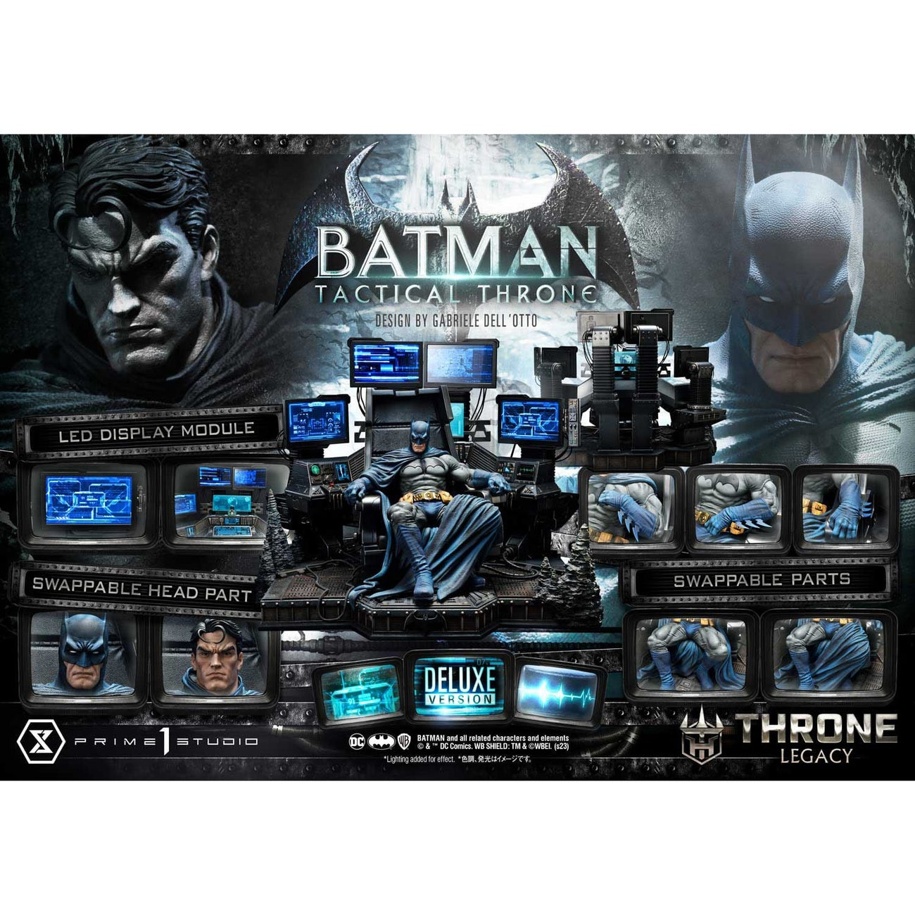 Zdjęcie produktu DC Comics Throne Legacy Collection Figura 1/3 Batman Tactical Throne Deluxe Bonus Version 57 cm