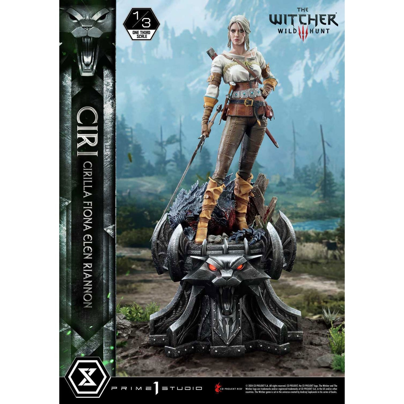 Zdjęcie produktu The Witcher 3: Dziki Gon Museum Masterline Figura 1/3 Dziki Gon Ciri Fiona Elen Riannon 81 cm