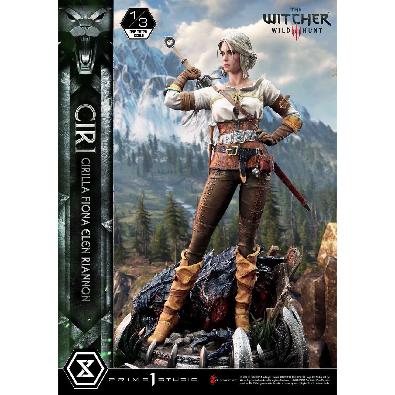 Zdjęcie produktu The Witcher 3: Dziki Gon Museum Masterline Figura 1/3 Dziki Gon Ciri Fiona Elen Riannon 81 cm