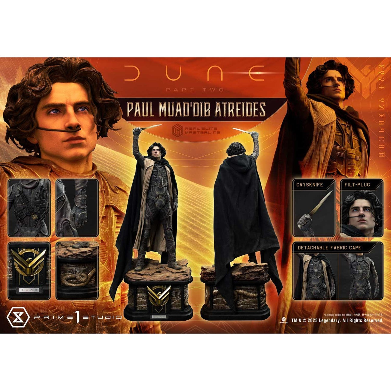 Zdjęcie produktu Diuna: Część Druga Real Elite Masterline Series Figura 1/3 Paul Atryda 90 cm