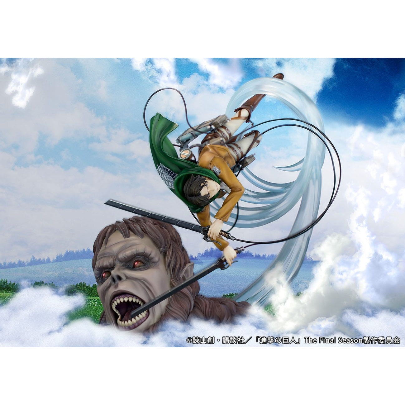 Product image Attack on Titan PVC Statue 1/7 Levi vs Beast Titan Ver. 28 cm