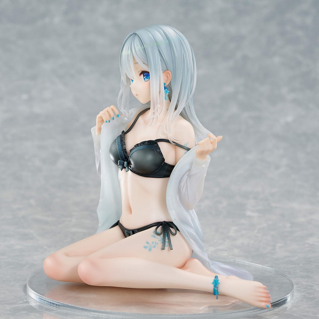 Zdjęcie produktu Oryginalna postać Figurka PVC 1/7 Silver-Haired Girl Sky Blue Morning Special Outfit Ver. na podstawie ilustracji Fuumi 16 cm