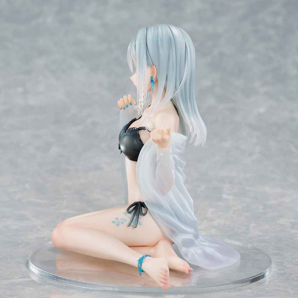 Zdjęcie produktu Oryginalna postać Figurka PVC 1/7 Silver-Haired Girl Sky Blue Morning Special Outfit Ver. na podstawie ilustracji Fuumi 16 cm