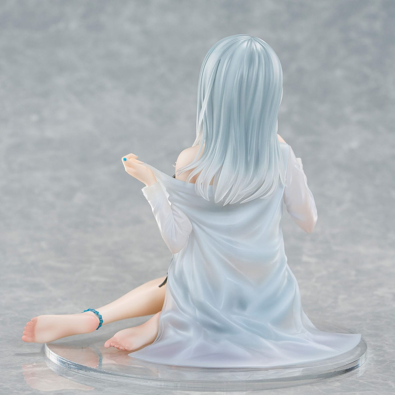 Zdjęcie produktu Oryginalna postać Figurka PVC 1/7 Silver-Haired Girl Sky Blue Morning Special Outfit Ver. na podstawie ilustracji Fuumi 16 cm