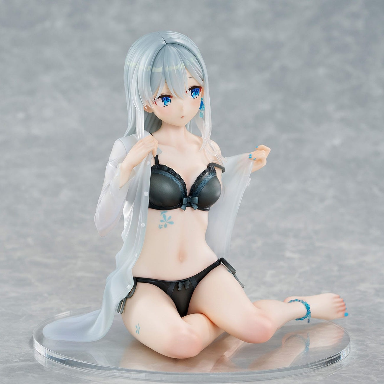 Zdjęcie produktu Oryginalna postać Figurka PVC 1/7 Silver-Haired Girl Sky Blue Morning Special Outfit Ver. na podstawie ilustracji Fuumi 16 cm