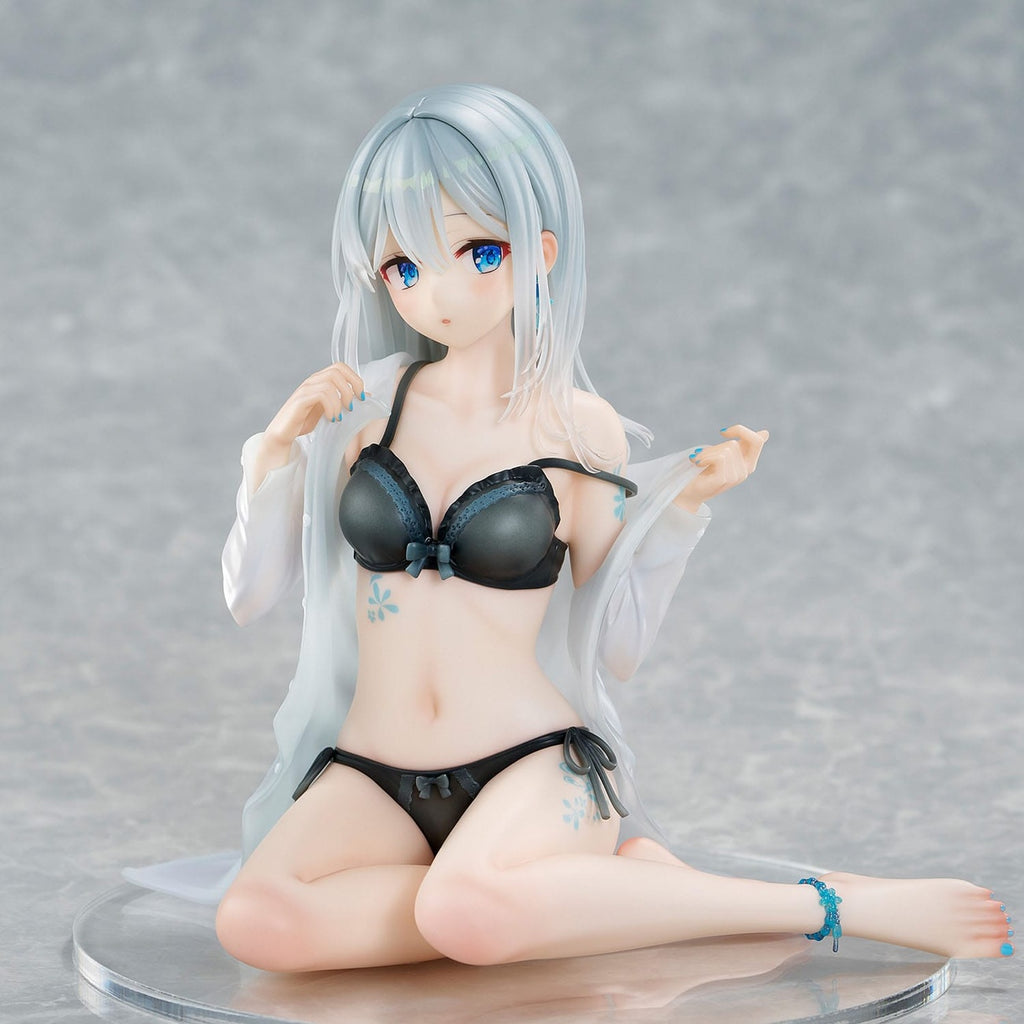 Zdjęcie produktu Oryginalna postać Figurka PVC 1/7 Silver-Haired Girl Sky Blue Morning Special Outfit Ver. na podstawie ilustracji Fuumi 16 cm