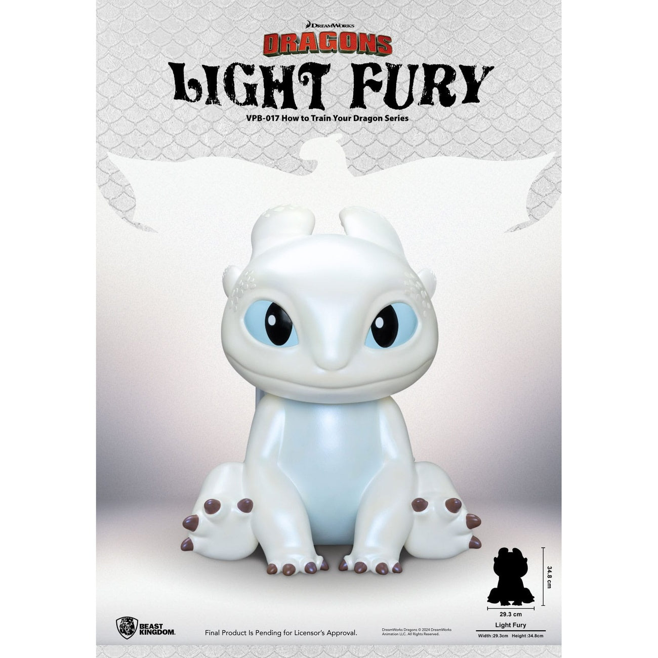 Zdjęcie produktu Jak wytresować smoka Funkcyjna Figurka Skarbonka Light Fury 35 cm