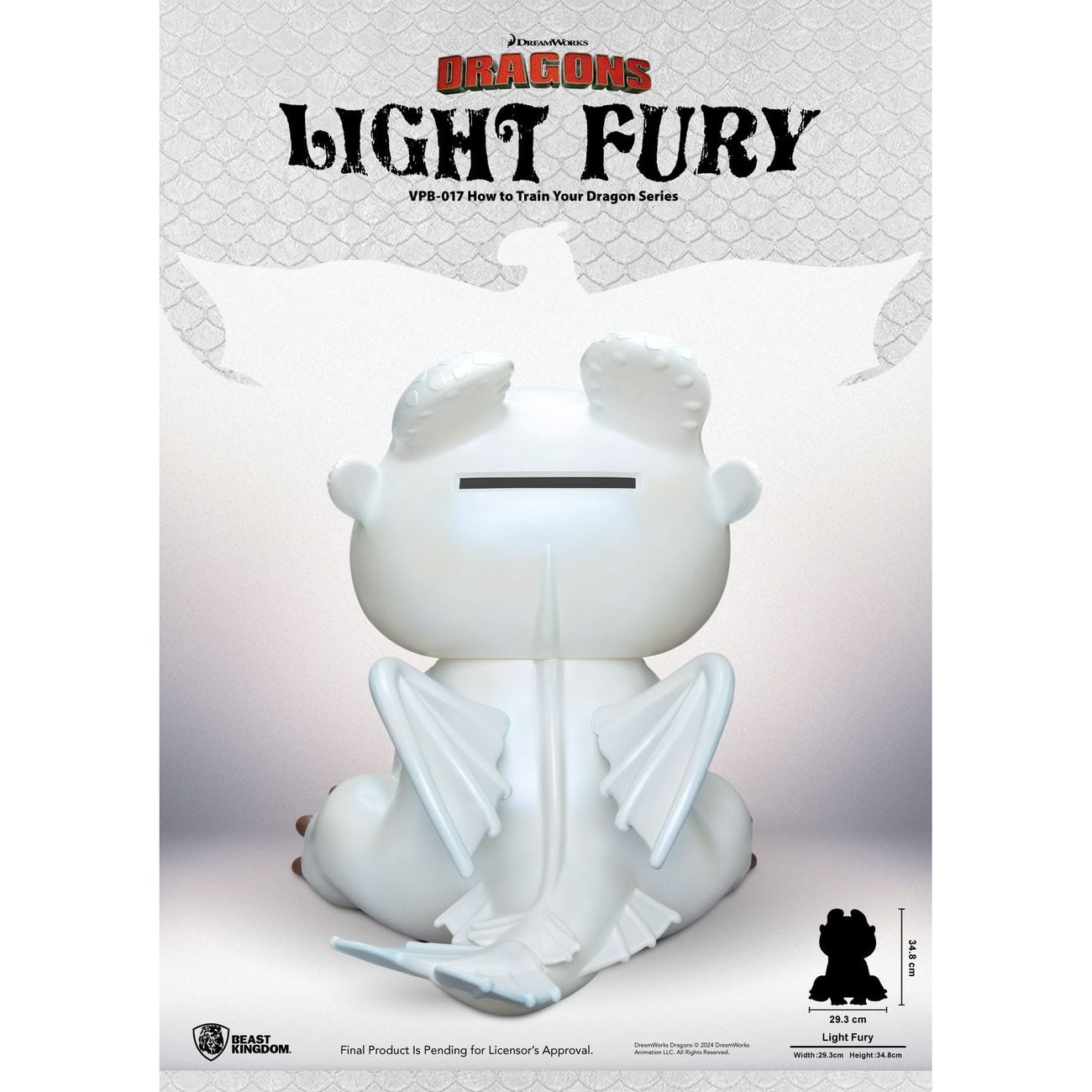 Zdjęcie produktu Jak wytresować smoka Funkcyjna Figurka Skarbonka Light Fury 35 cm