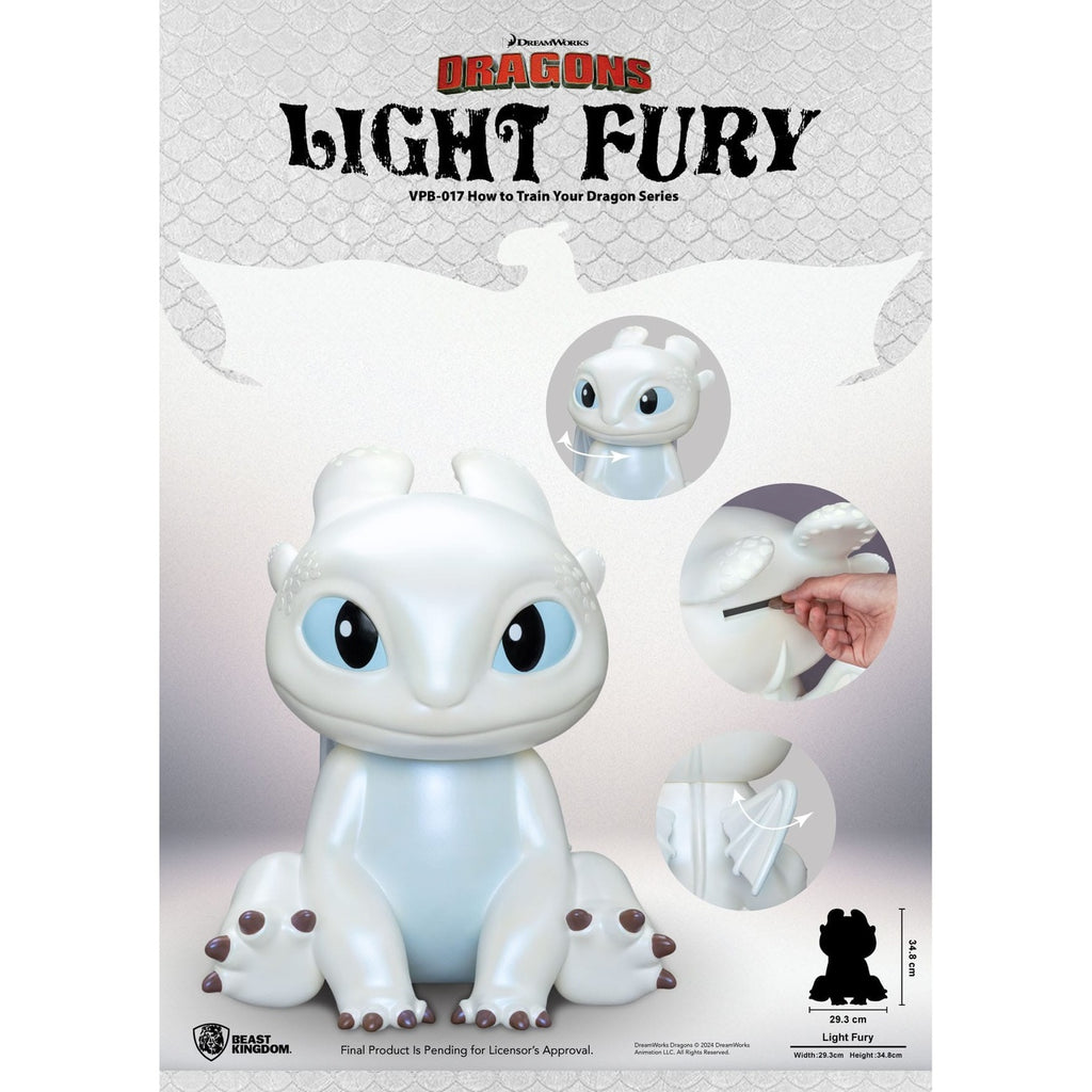 Zdjęcie produktu Jak wytresować smoka Funkcyjna Figurka Skarbonka Light Fury 35 cm