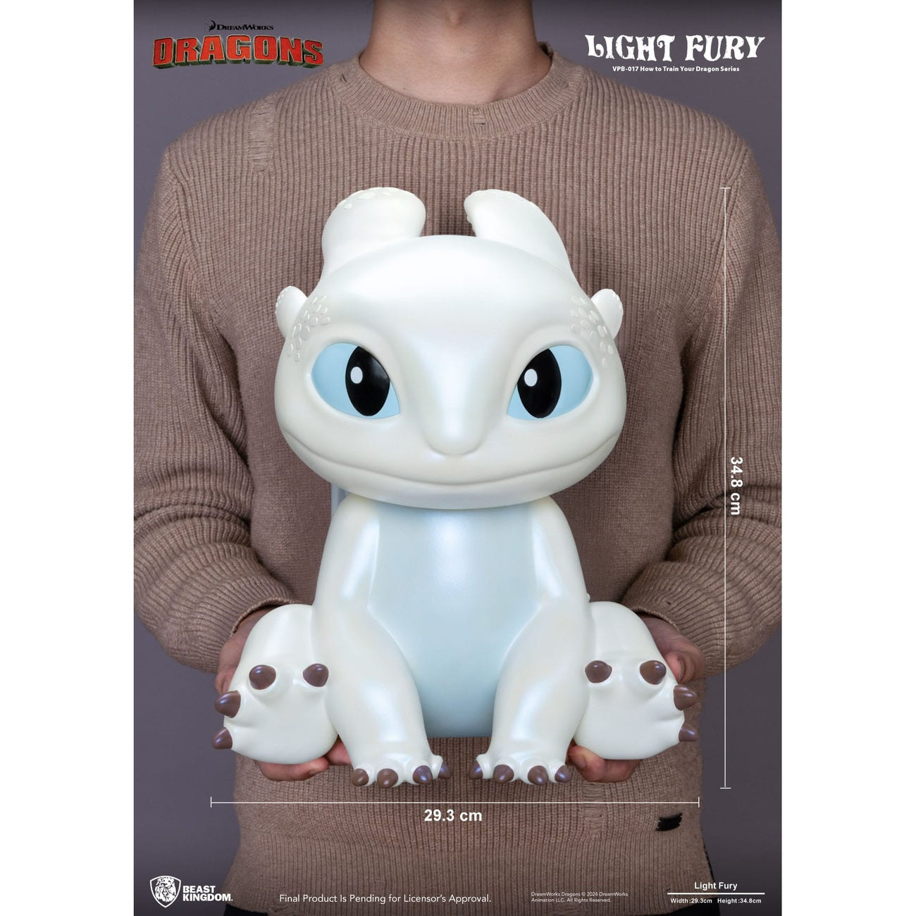 Zdjęcie produktu Jak wytresować smoka Funkcyjna Figurka Skarbonka Light Fury 35 cm