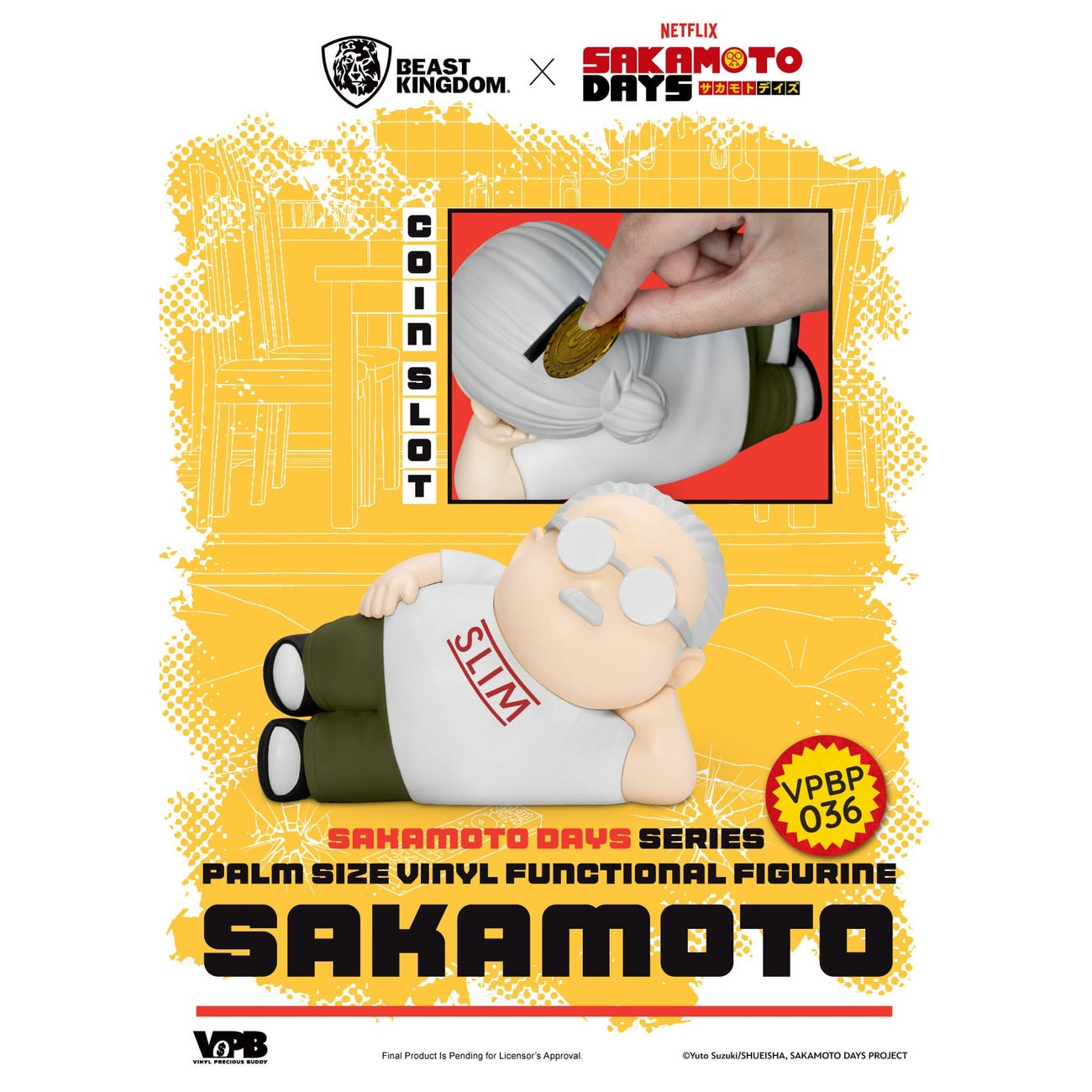 Zdjęcie produktu Sakamoto Days winylowa skarbonka Piggy Taro Sakamoto 14 cm