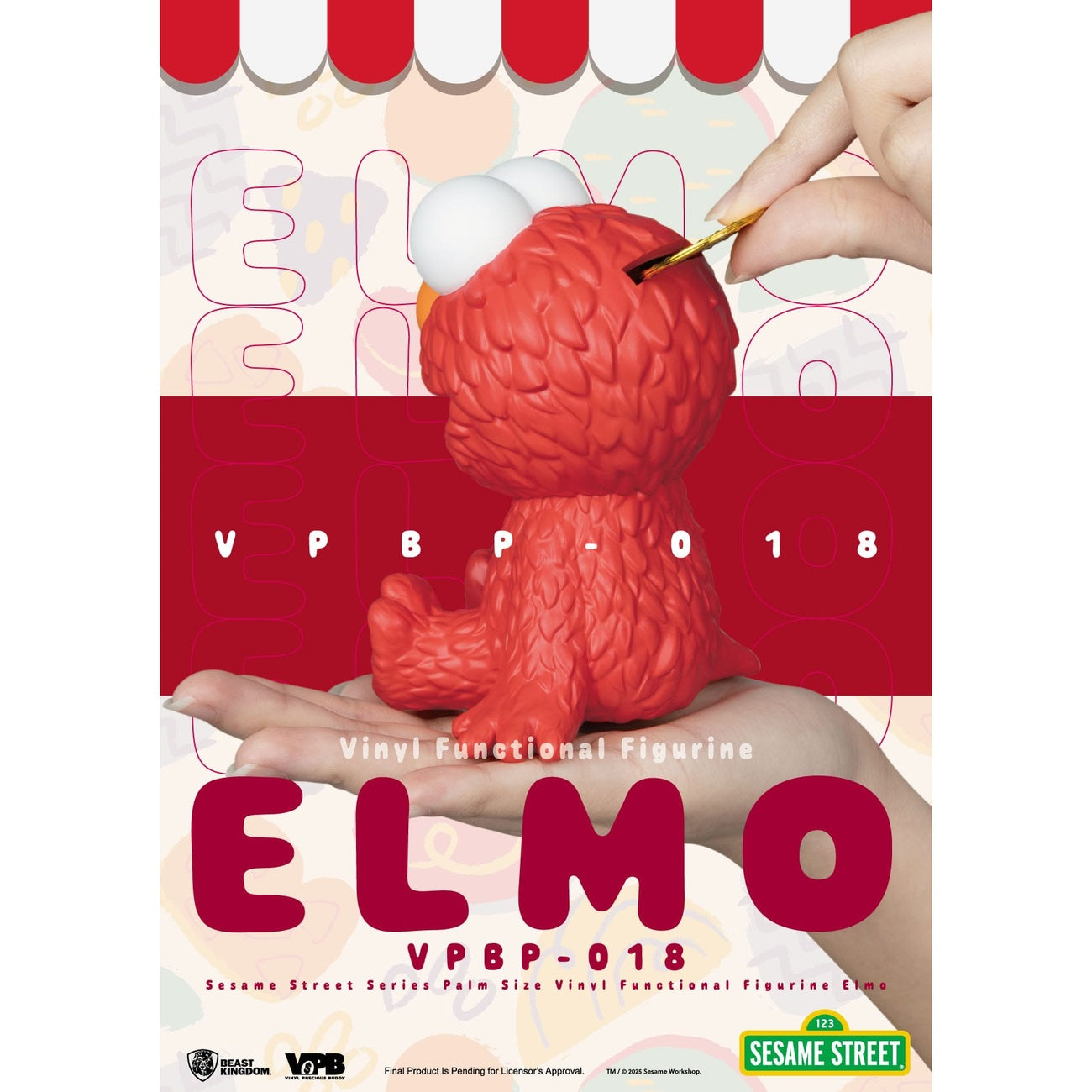 Zdjęcie produktu Ulica Sezamkowa skarbonka z winylu Elmo 12 cm