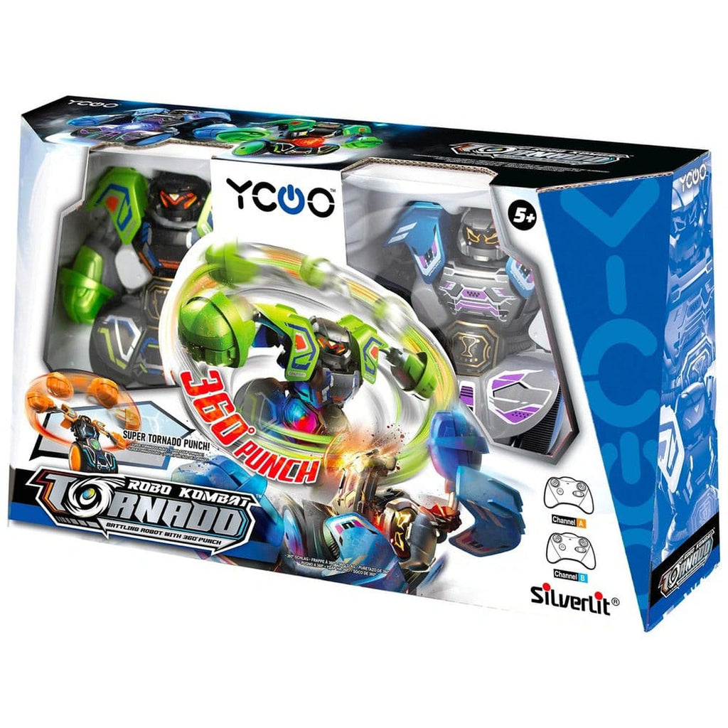 Zdjęcie produktu Silverlit Robo Kombat Tornado Zdalnie sterowane roboty Zestaw 2 szt. Zielony/Niebieski