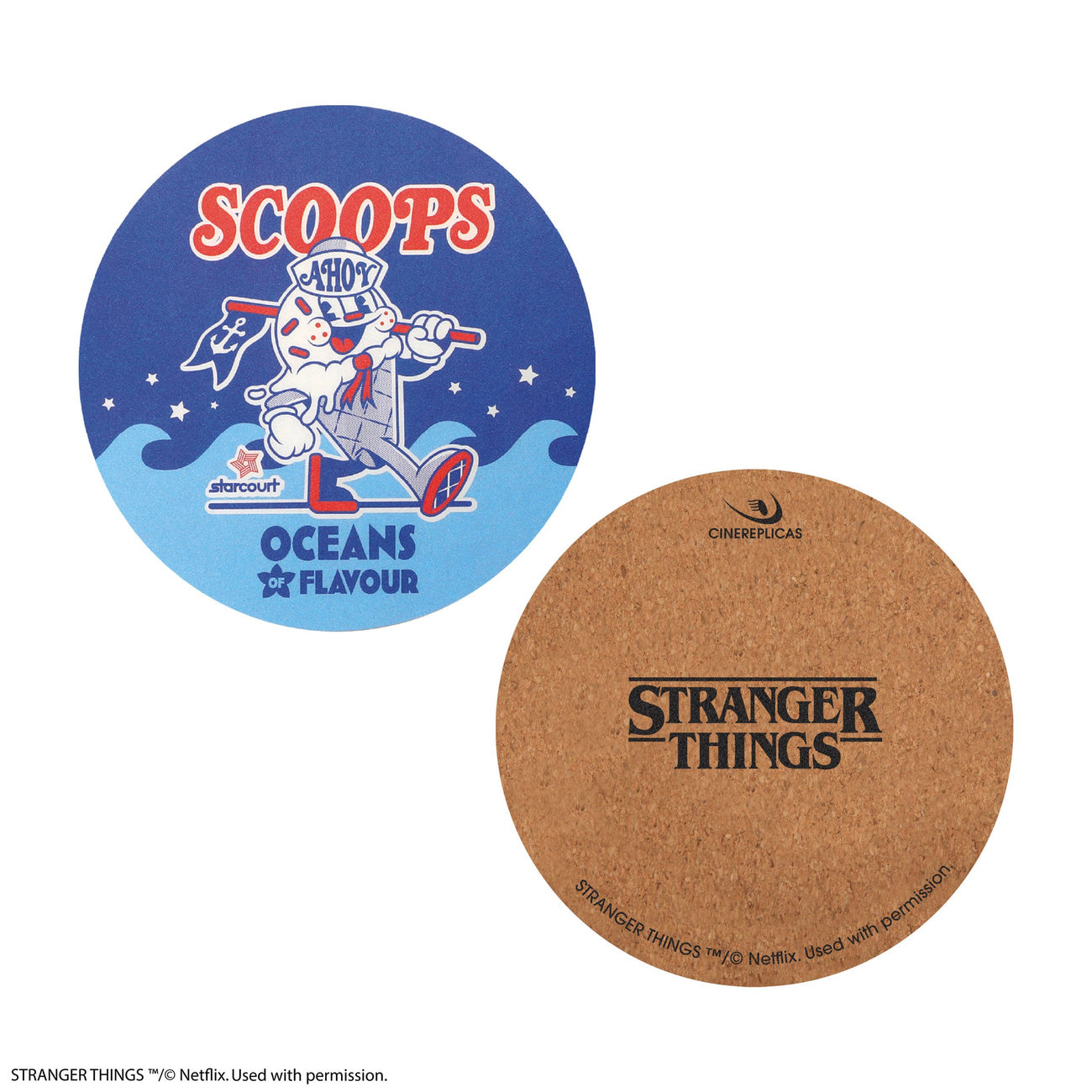 Zdjęcie produktu Stranger Things Podkładki pod kubek Scoops Ahoy Zestaw 4 sztuki