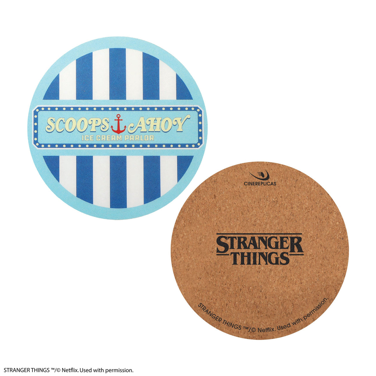 Zdjęcie produktu Stranger Things Podkładki pod kubek Scoops Ahoy Zestaw 4 sztuki