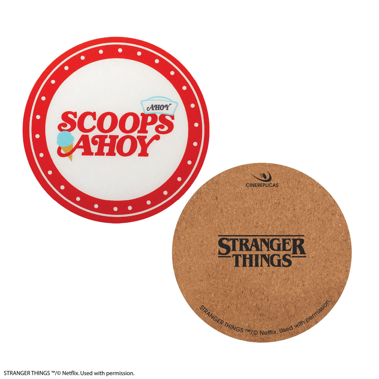 Zdjęcie produktu Stranger Things Podkładki pod kubek Scoops Ahoy Zestaw 4 sztuki