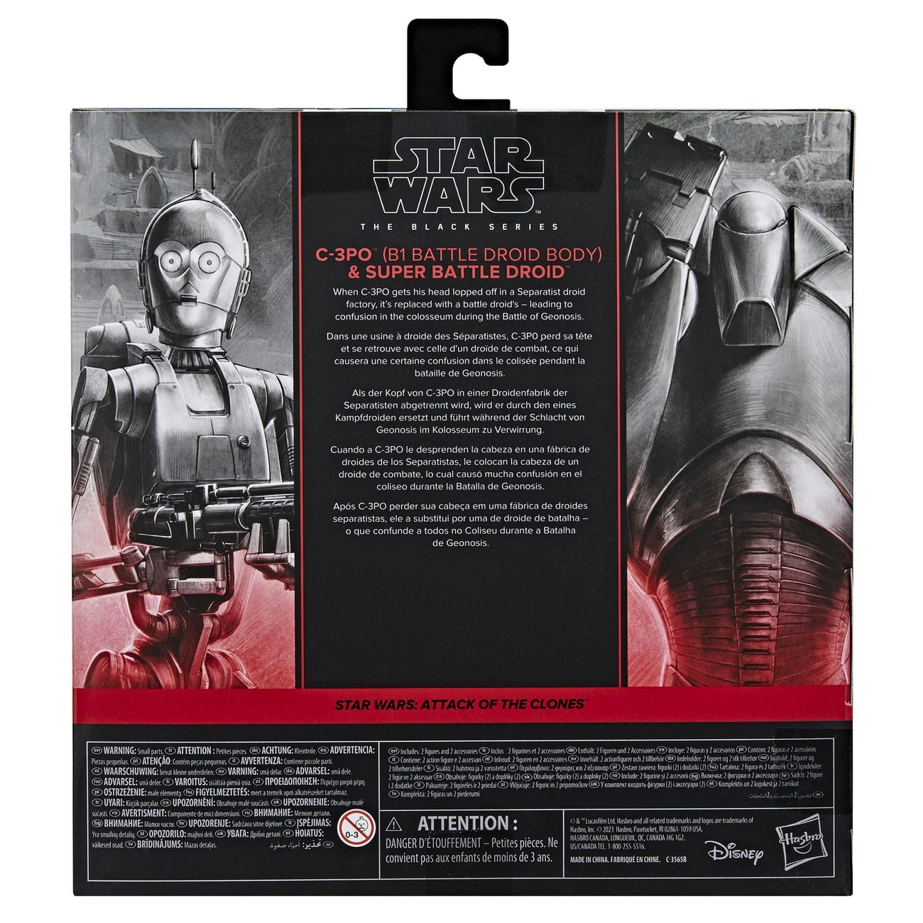 Zdjęcie produktu Star Wars Epizod II Black Series Zestaw 2 figurek C-3PO (ciało B1 Battle Droid) & Super Battle Droid 15 cm