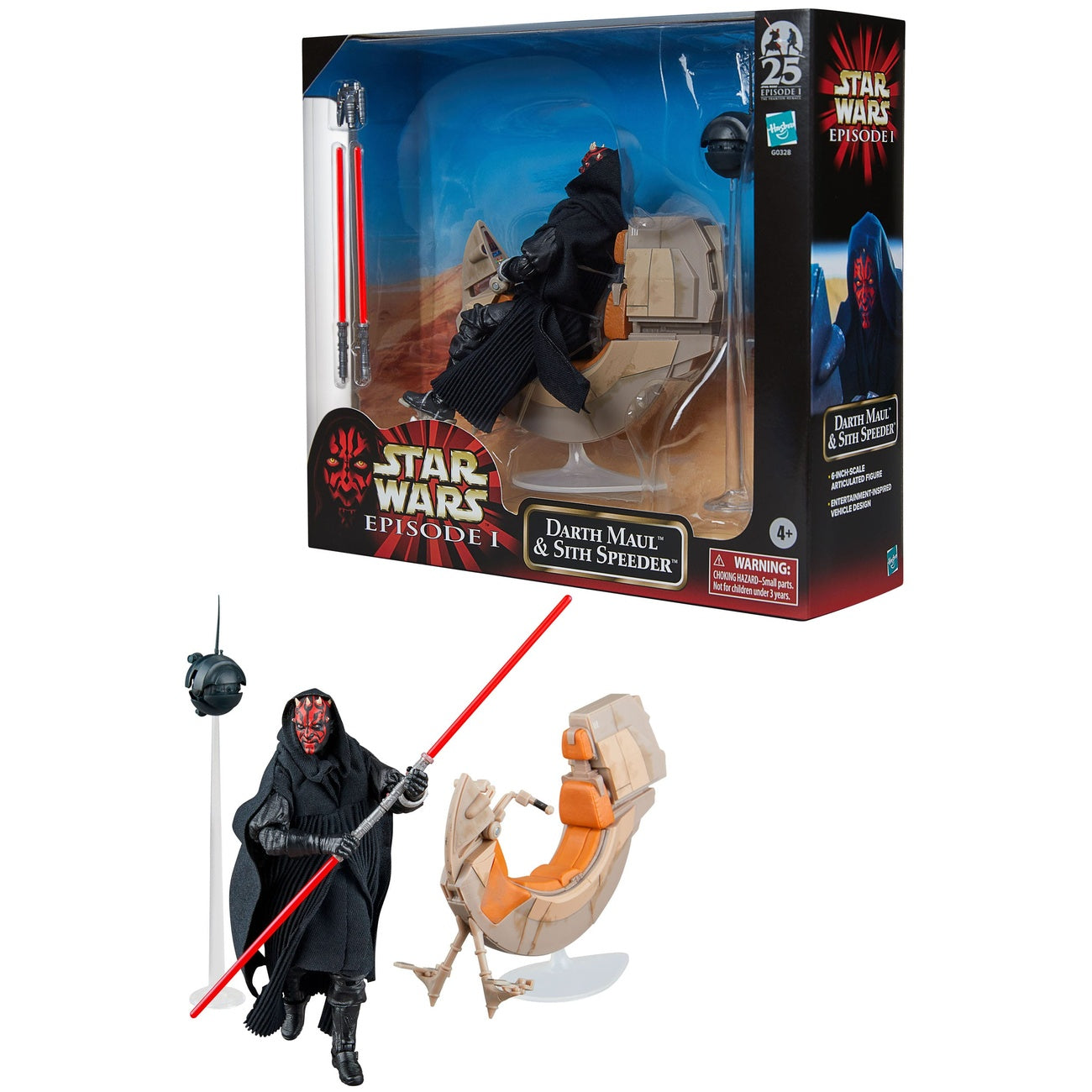 Zdjęcie produktu Star Wars Epizod I Black Series Pojazd z figurką Darth Maul & Sith Speeder 25th Anniversary