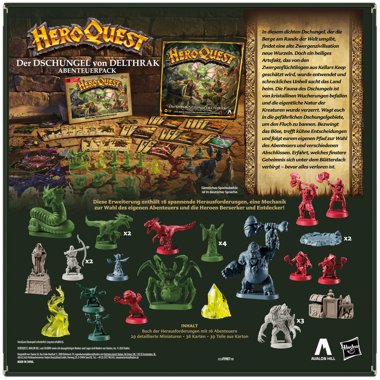 Zdjęcie produktu HeroQuest Rozszerzenie gry planszowej Dżungla Delthrak Adventure Pack *wersja niemiecka*